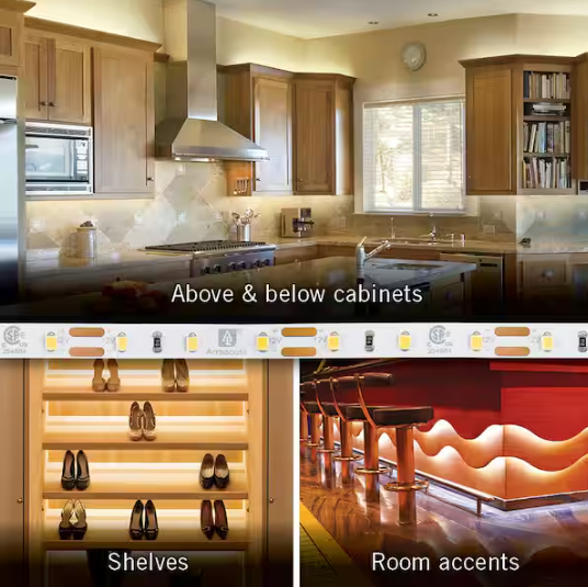 Armacost Lighting RibbonFlex Pro 20 ft. LED Tape Light 60 LEDs/m Soft Bright White (3000K)