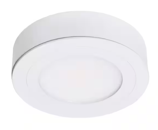 Armacost Lighting PureVue Dimmable Soft-Bright White (3000K) LED White Satin Puck Light