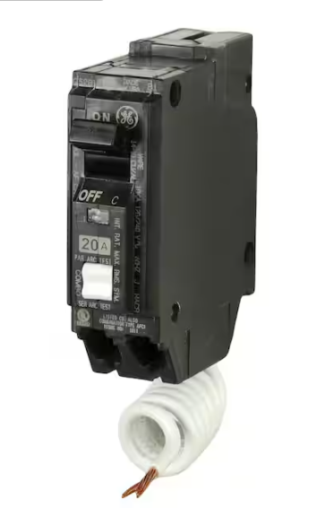 GE Q-Line 20 Amp 1 in. Single Pole Arc Fault Combination Circuit Breaker