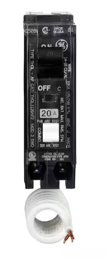 GE Q-Line 20 Amp 1 in. Single Pole Arc Fault Combination Circuit Breaker