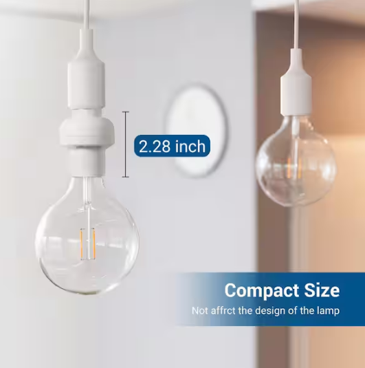 120-Volt Remote Control Light Bulb Socket w/ Wall Mounted Wireless Controller, White (1 Wall Switch Plus 1 Socket)