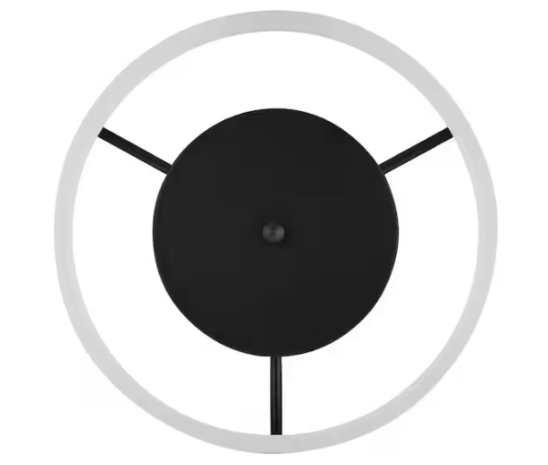 Home Decorators Collection 13.80 in. Black LED Flush Mount