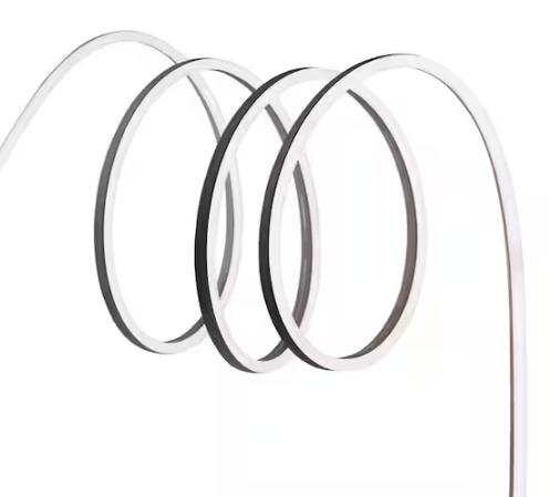 Hampton Bay- 1000 Lumen 16 ft. White Adjustable Light Color 120V Plug-in or 12V Neon Flex LED Weather Resistant Outdoor Rope Light