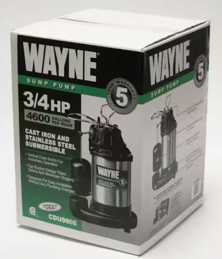 Wayne 3/4 HP Submersible Sump Pump