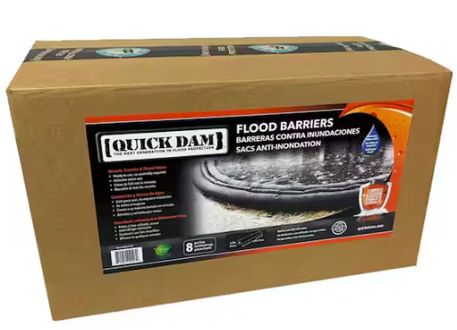 Quick Dam Water Activated 10 ft. Flood Barrier (8-Pack)