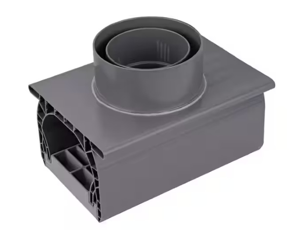 NDS 7 in. Spee-D Channel Drain with Grate and 3 in. and 4 in. Bottom Outlet