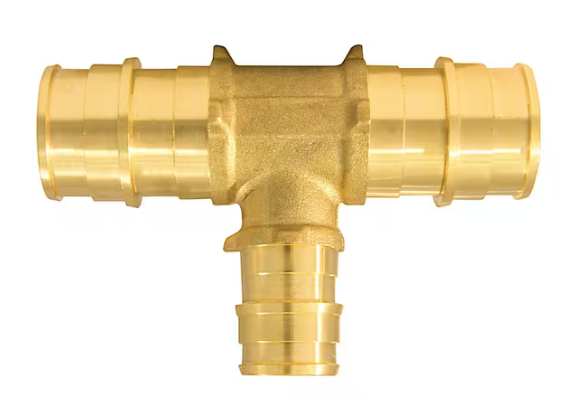 Apollo 3/4 in. x 3/4 in. x 1/2 in. Brass PEX-A Barb Reducing Tee Fitting