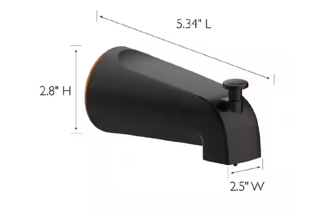 Design House Tub Diverter Spout in Oil Rubbed Bronze