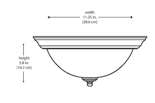 11.25 in. 1-Light Oil Rubbed Bronze Flush Mount Ceiling Light with Tea Stained Glass Shade (2-Pack)