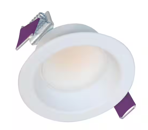 HALO LCR2 2 in. Soft White Selectable CCT Integrated LED Recessed Light with Surface Mount White Trim Retrofit Module