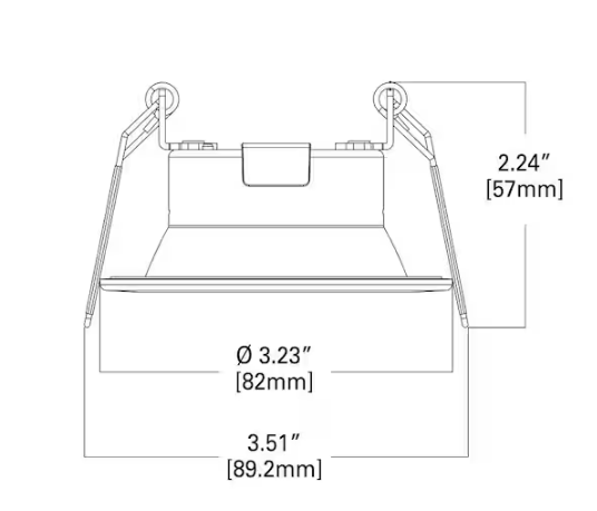 HALO LCR2 2 in. Soft White Selectable CCT Integrated LED Recessed Light with Surface Mount White Trim Retrofit Module