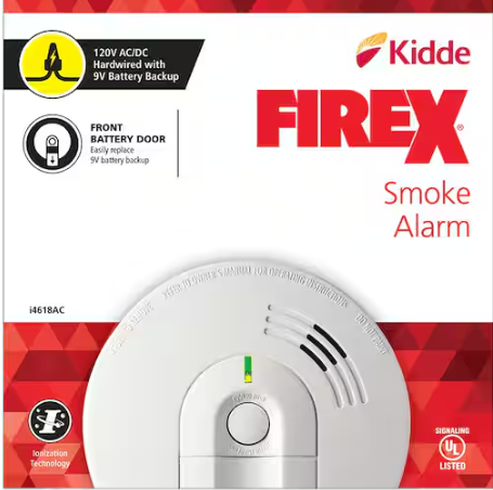 Kidde Firex 4-Pack Hardwired Smoke Detector with Ionization Sensor