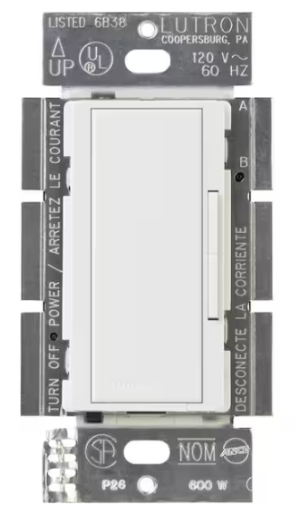 Lutron Maestro Companion Multi-Location Dimmer Switch, Only for Use with Maestro LED+ Dimmer, White (MA-RR-WH)