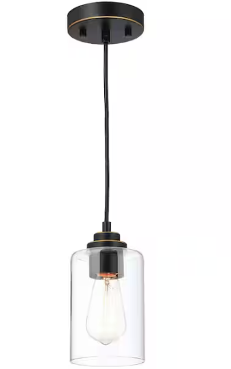 Pia Ricco 1-Light Modern Indoor Hanging Light Fixtures Industrial Pendant Lights