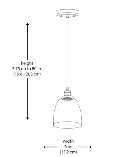 Monteaux Lighting 1-Light Oil Rubbed Bronze Mini Pendant Light Fixture with Clear Glass Shade