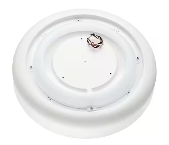 Commercial Electric 13 in. White Smart Gradient Light Flush Mount with Bluetooth Speaker Powered by Hubspace