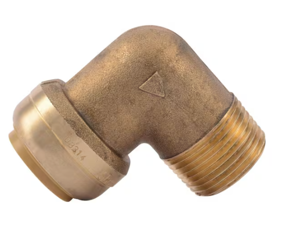 SharkBite 3/4 in. Push-to-Connect x MIP Brass 90-Degree Elbow Fitting
