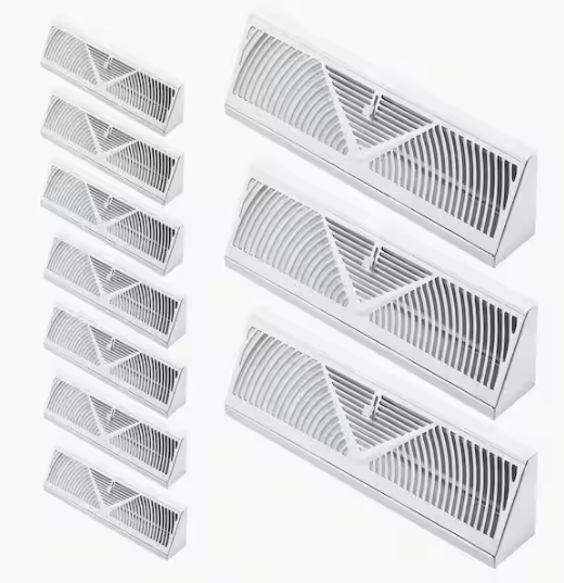 15 in. x 5 in. Floor Registers, 10-Pack Baseboard Registers, HVAC Heavy-Duty Iron Floor Vents, Rustproof Anti-Peeling