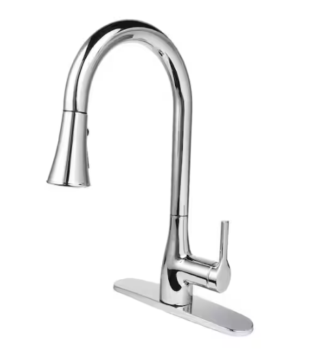 FLOW Classic Series Single-Handle Standard Kitchen Faucet in Chrome