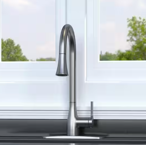 FLOW Classic Series Single-Handle Standard Kitchen Faucet in Chrome