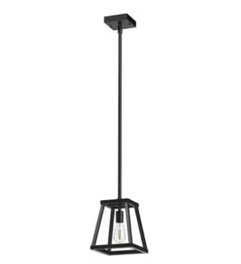 Feit Electric Katalyst 60-Watt 1-Light Matte Black Modern Adjustable CCT and 3-Light Modes Integrated LED Pendant Light