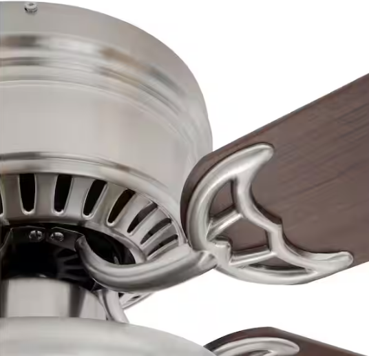 Hampton Bay Hugger 52 in. LED Indoor Brushed Nickel Ceiling Fan with Light Kit