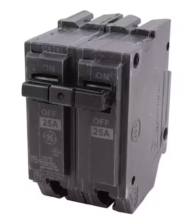 GE 25-Space Amp 2 in. Double-Pole Circuit Breaker