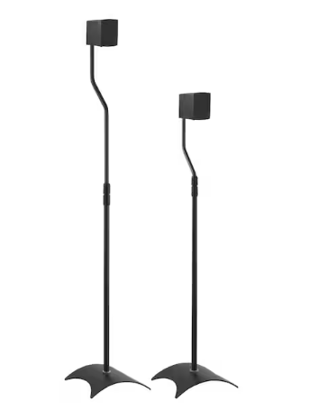 AVF Adjustable Height Speaker Floor Stands, Black (Set of 2)