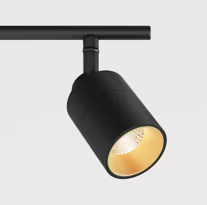 Vidalite Shura 4-Light Black Integrated LED Track Light with Rotatable Heads, 3 ft. Fixed Track Lighting Kit, 3000k, 2240 Lumens