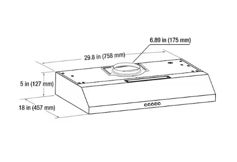 Vissani Caprelo 30 in. 320 CFM Convertible Under Cabinet Range Hood in Stainless Steel with LED Lighting and Charcoal Filter