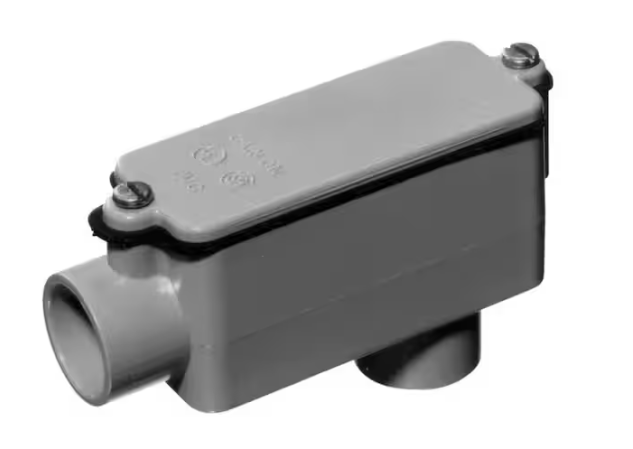 Carlon 1/2 in. Sch. 40 and 80 Electrical PVC Type-LB Conduit Body (E986D-20-HD)