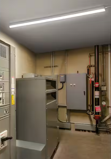 Commercial Electric 4 ft. Garage Workshop LED White Strip Light Fixture 3600LM 40W 120V Bright White 4000K Hardwire Non-Dimmable