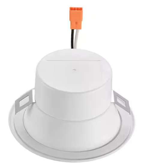 Commercial Electric 4 in. Smart Integrated LED Recessed Light Trim Wireless Adjustable CCT New Construction Remodel Powered by Hubspace