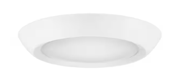 Commercial Electric 1-Pack 6 in. LED Surface Mount Downlight Flush Mount Disk Light Fixture, 600-900-1200LM, Selectable CCT 2700K-5000K