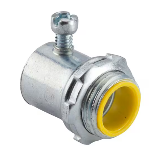 Halex 1/2 in. Electrical Metallic Tube (EMT) Set-Screw Connectors with Insulated Throats (3-Pack)