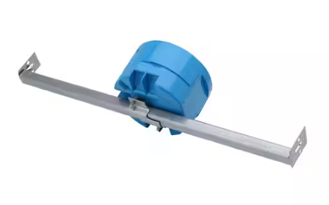 Carlon 1-Gang 4 in. 20 cu. in. Electrical PVC New Work Electrical Ceiling Box with Large Hanger Bar (B620KR-UPC)