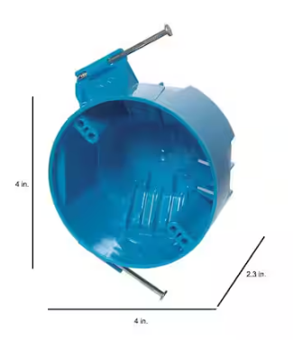 Carlon 1-Gang 20 cu. in. New Work Electrical Ceiling Box with Captive Nails (B520A-UPC)