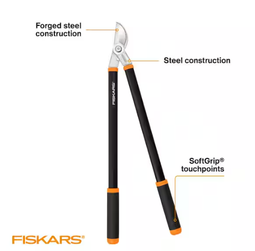 Fiskars 1-3/4in. Cut Capacity Forged Steel Blade, 28 in. Bypass Lopper with SoftGrip Handles