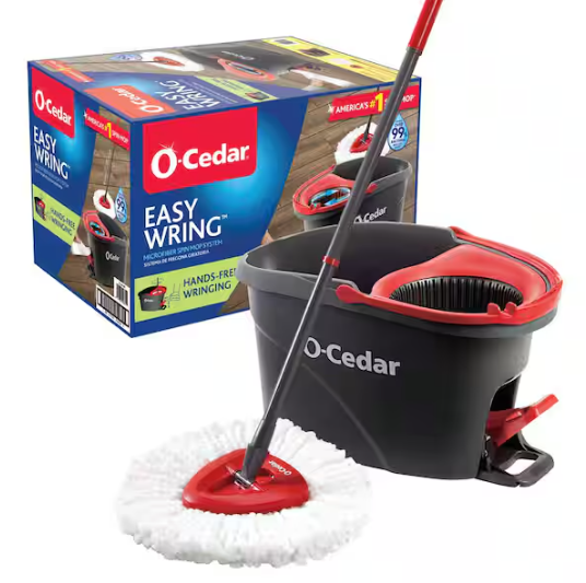 O-Cedar EasyWring Microfiber Spin Mop with Bucket System