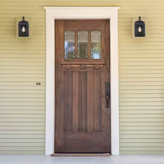 Monteaux Lighting Bel Air 13 in. 1-Light Black Outdoor Wall Light Fixture with Clear Glass