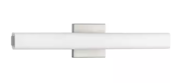Progress Lighting Beam LED Collection 22" Brushed Nickel Etched Opal Glass Modern Bath Vanity Light
