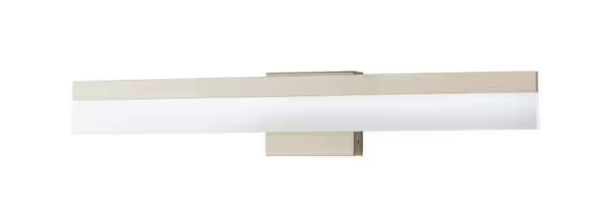 Hampton Bay Eldridge 24 in. 1-Light Brushed Nickel LED Bathroom Vanity Light Bar