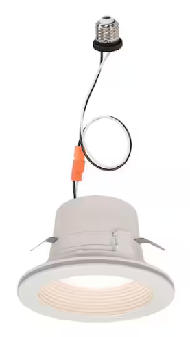 Commercial Electric 4 in. Adjustable CCT Retrofit Integrated LED Recessed Downlight Trim with Night Light 625LM Kitchen Lighting Dimmable