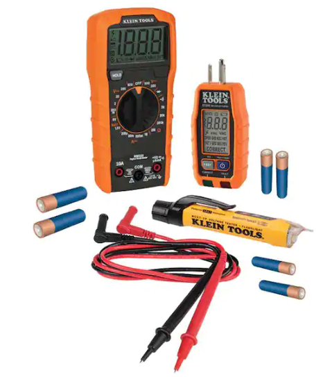 Klein Tools Multimeter, Voltage Tester and Outlet Tester Premium Electrical Tool Set