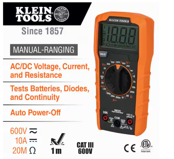 Klein Tools Multimeter, Voltage Tester and Outlet Tester Premium Electrical Tool Set