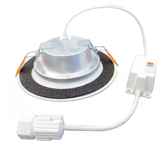 HALO QuickLink Low Voltage, 6 in. Selectable CCT 2700-5000K, 600 Lumens, Recessed Canless LED Accessory Downlight, Dimmable