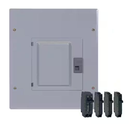 GE 100 Amp 12-Space 22-Circuit Main Breaker Indoor Load Center and Breaker Kit
