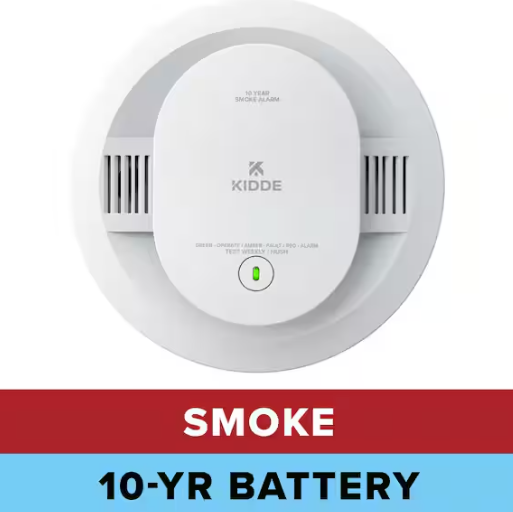 Kidde 10-Year Battery Powered Smoke Detector with Photoelectric Sensor, 20SD10