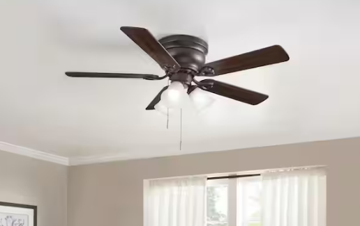 Hampton Bay Clarkston II 44 in. LED Indoor Oil Rubbed Bronze Ceiling Fan with Light Kit