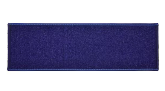 RugStylesOnline Custom Size Stair Treads Solid Navy 7 in. x 26 in. Indoor Carpet Stair Tread Cover Slip Resistant Backing (Set of 13)